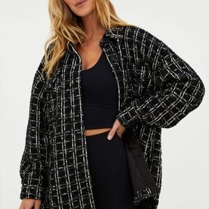 Black and White Plaid Jacket